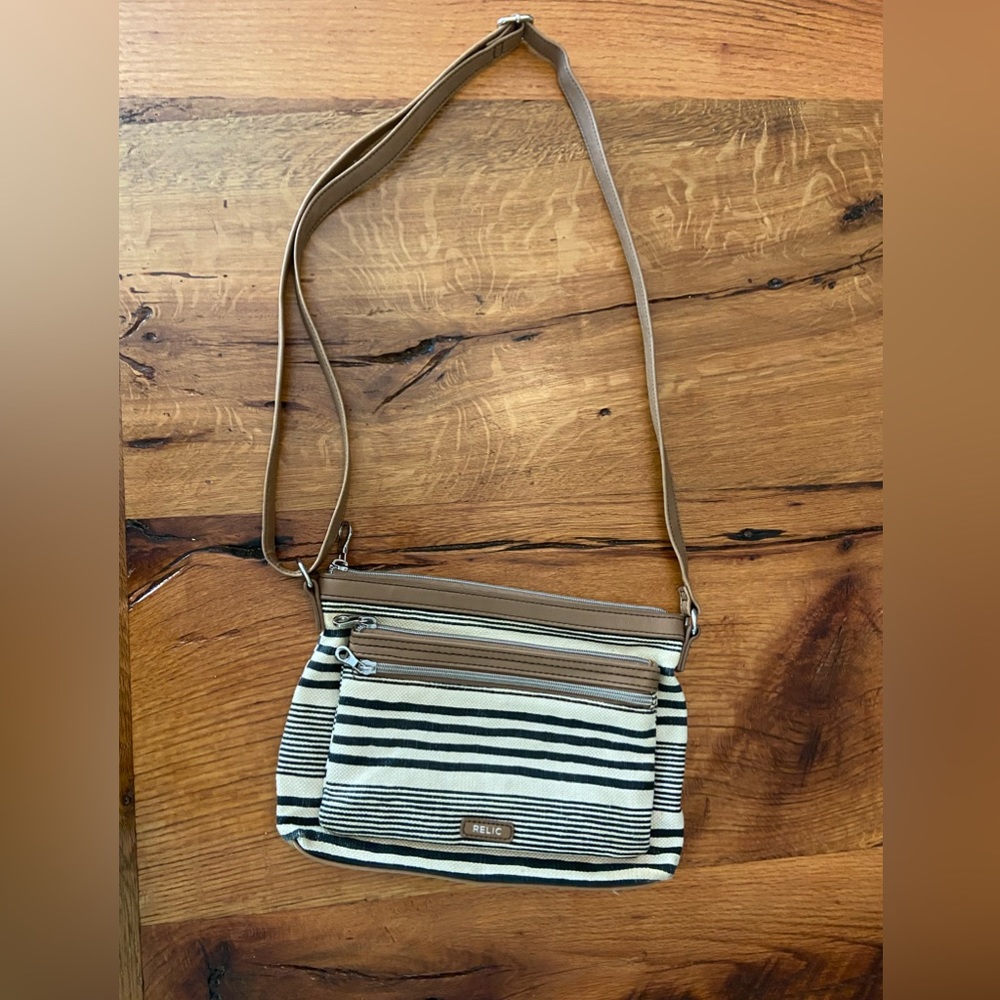 Relic by Fossil Fun Stylish Adjustable Shoulder bag, Cute Blue and Cream Lining